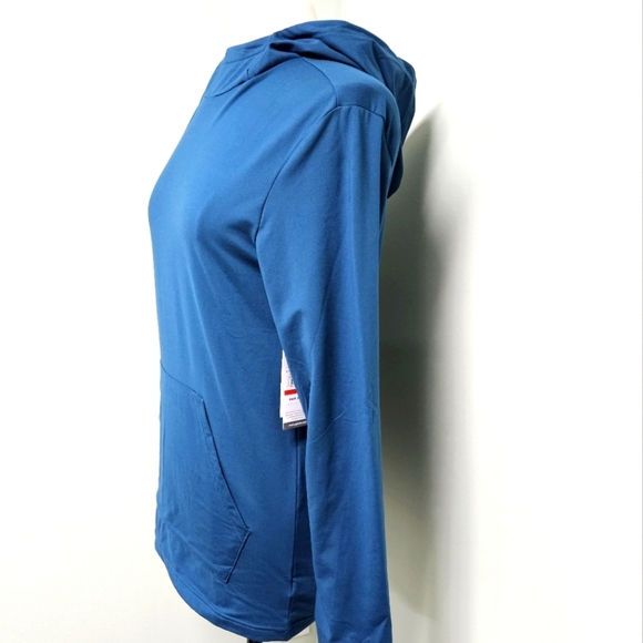 NWT GAIAM Bliss Balance Pullover Hoodie Submerged Teal Turquiose SlimFit Small - Picture 3 of 10